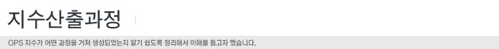 지수산출과정